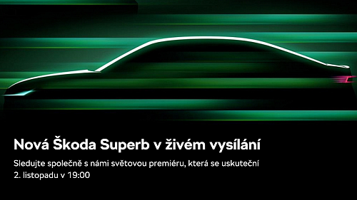 Nová Škoda Superb v živém vysílání